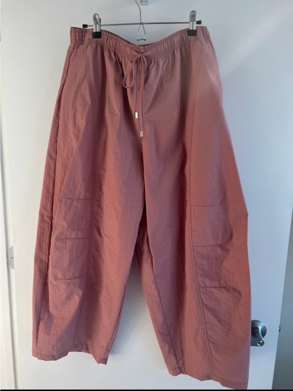 Zara Relaxed Drawstring Joggers in Dusty Rose; NWOT; XL - Picture 2 of 3